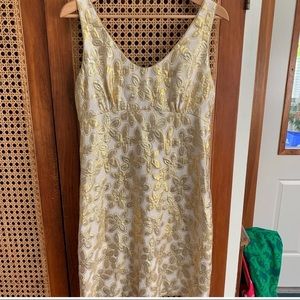 Kate spade gold flower dress